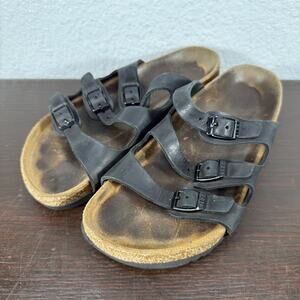 BIRKENSTOCK Birki's Florida Birko-Flor Sandals Shoes Black Women’s US 6